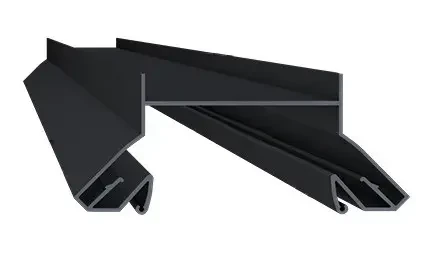 Профіль алюмінієвий для натяжних стель - LumFer N01-BK/BK, чорний, для чорних ніш, 2 м., фото 1