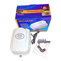 Мембранний компресор ViaAqua VA-8000 для акваріуму та ставка