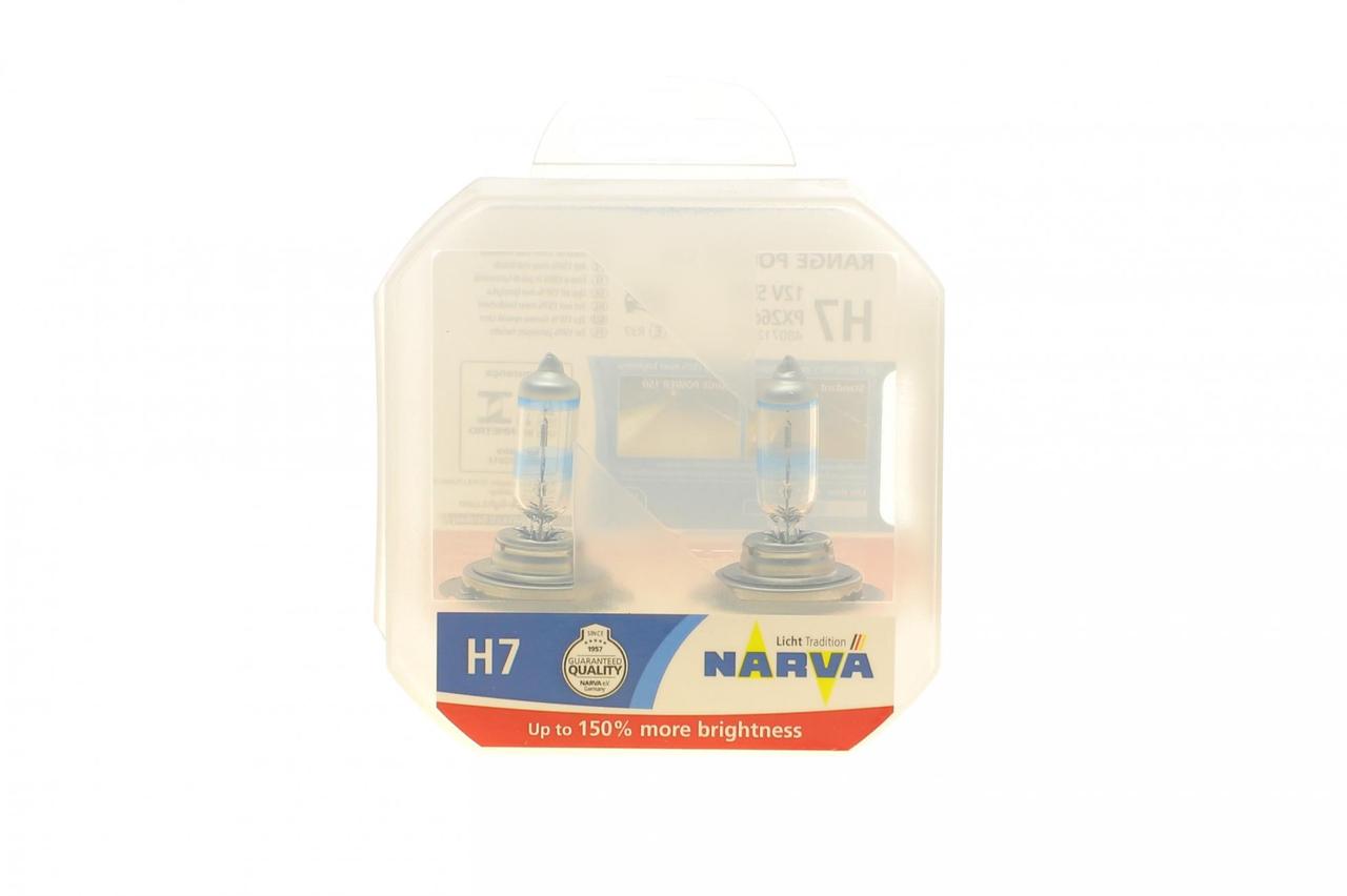 Комплект галогенових ламп Narva H7 Range Power 150 12v/55w