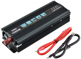 Інвертор перетворювач напруги UKC 12-220V 1500W автомобільний Power Inverter із захистом від перегріву