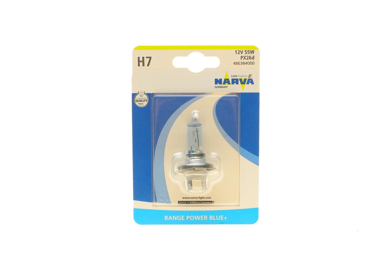 Галогенова лампа Narva H7 Range Power Blue + 12v/55w (3700K)