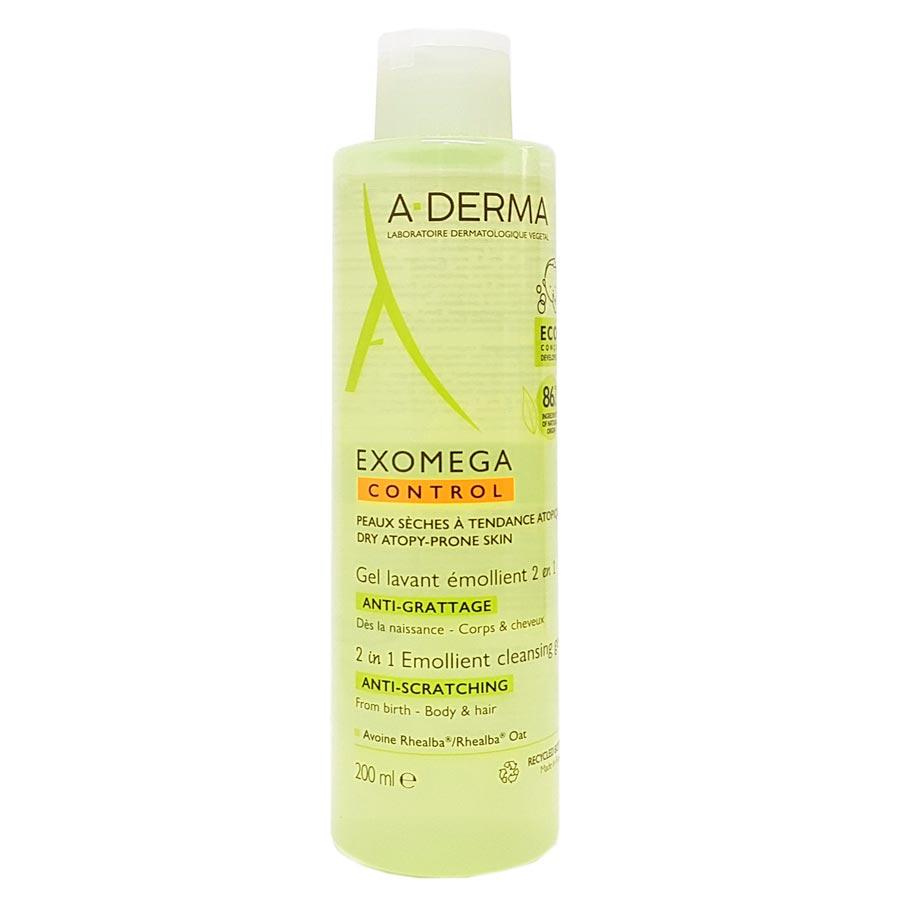 А-Дерма Екзомега Контрол очисний гель 2-в-1 A-Derma Exomega Control Gel Lavant Emollient 2 en 1 200 мл