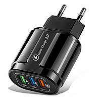 Зарядний пристрій Alitek 3 USB: Quick Charge 3.0 + 2x2.1A Black