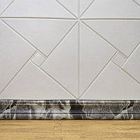 Al Гнучкий самоклейний м'який підлоговий плінтус/багет мармур чорний (122)