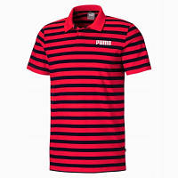 Оригинальная мужская футболка Puma Essentials Polo Striped Jersey, S