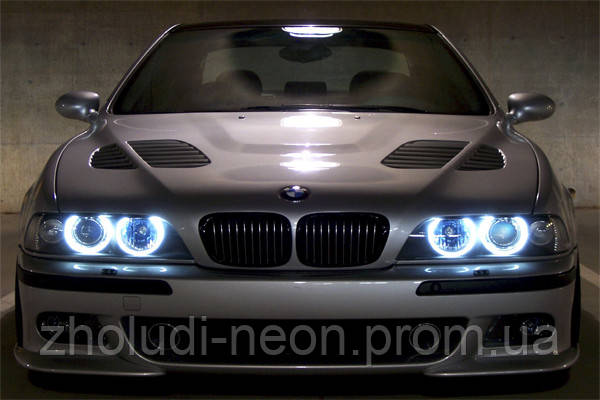 Ангельські очі на BMW на 4 фари з Холодного неону. (НЕ ФАРА). 10кольорів в наявності.