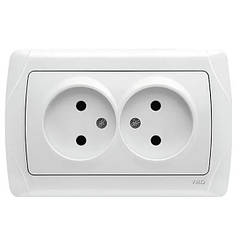 Viko Carmen розетка 2-я без заземлення біла
