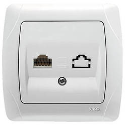 Viko Carmen розетка комп'ютерна RJ-45 Cat.5E біла