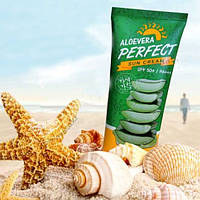 Farmstay Aloevera Perfect Sun Cream SPF50+ PA+++ Солнцезащитный крем с алоэ 70 г