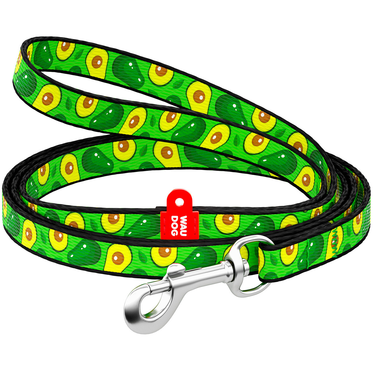 Повідець нейлон 122 cм 10 мм Waudog Авокадо для собак та котів, фото 1