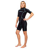 Гідрокостюм Marlin Malibu Shorty Lady Aqua Blue 2,5 мм, фото 3
