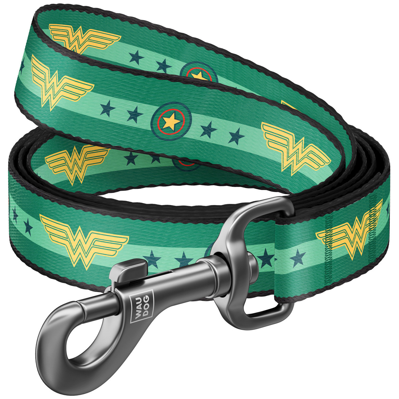 Повідець нейлон 122 cм 25 мм Waudog Чудо жінка 2 для собак, фото 1