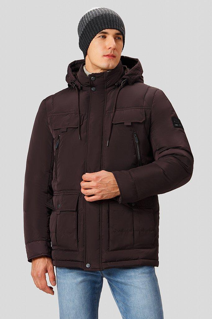 Чоловічий пуховик Finn Flare W18-22021-616 коричневий XL