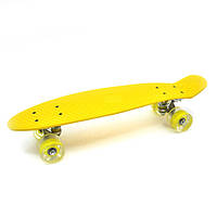 Скейтборд Пенни борд Maximus PENNY BOARD MAX со светом желтый 56 см 5358