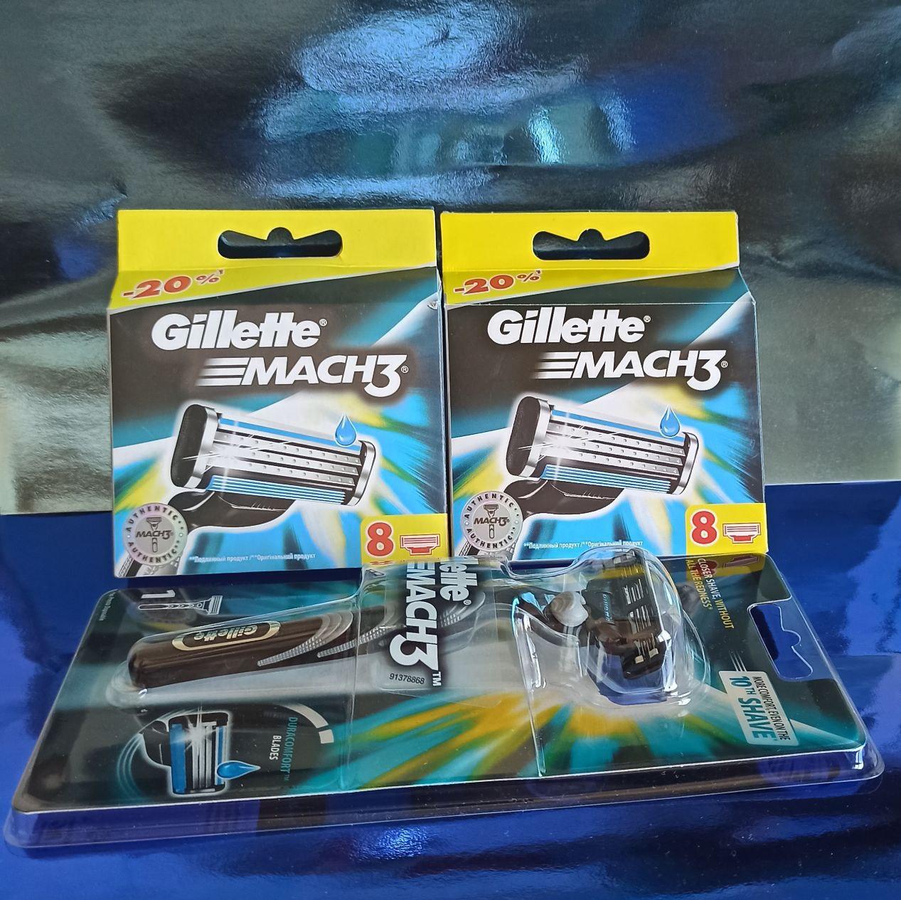 Купити Gillette Mach3 16шт (джилет мак3 8шт) набір станок леза мач 3 ...