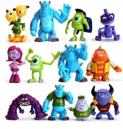 Набір фігурок Корпорація монстрів 12 шт 5-6 см Monsters, Inc іграшки