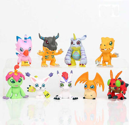 Набір фігурок Дигімон набір Digimon 9 шт Іграшки 4-5 см Японія Аніме ( Покемон)