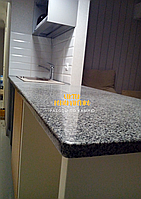Столешница из украинского гранита Покостовский; кухонная столешница для кухни из серого натурального камня