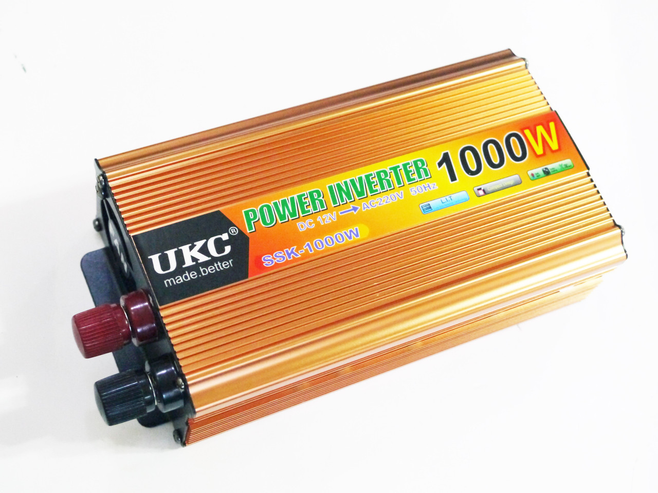 Перетворювач напруги (інвертор) UKC 12-220V UKC 1000W gold