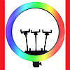 Кільцева LED лампа RGB MJ18 45см 220V 3 кріпл.тел + пульт, фото 2