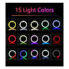 Кільцева LED лампа RGB MJ18 45см 220V 3 кріпл.тел + пульт, фото 3