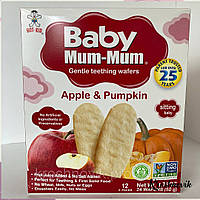 Hot kid baby mum mum Рисові галети з яблуком і гарбузом, 24 галети, 50 г