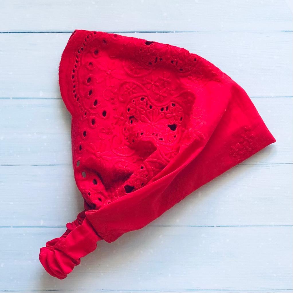 Косынка, Панамка - Повязка Детская на Голову Летняя Красная Бандана для ...