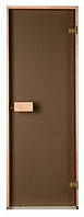 Стеклянная дверь для бани и сауны Saunax Classic (бронза) 70*190