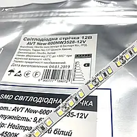 Led стрічка 12В Стрічка AVT New 3528 120/1 4000-4500К, в упаковці 5м стрічки