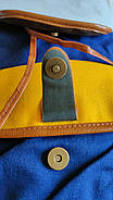 Рюкзак синій жовтий Холщовий Прапор України Сумка жовто-синя 40х30х16 см, фото 4