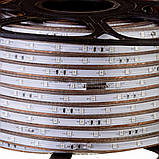 Світлодіодна стрічка 220V, 2835, 48 led/m, 5W, IP67, 350Lm, зелена, фото 2