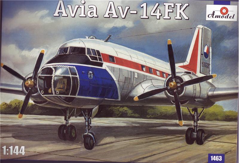 Пластикова модель 1/144 A-model 1463 чехословацький ліцензійний літак Avia Av-14 FK, фото 1