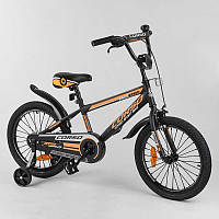 Велосипед детский 16 Corso MAX Speed ST-16908 усиленный обод и спица, черно-оранжевый