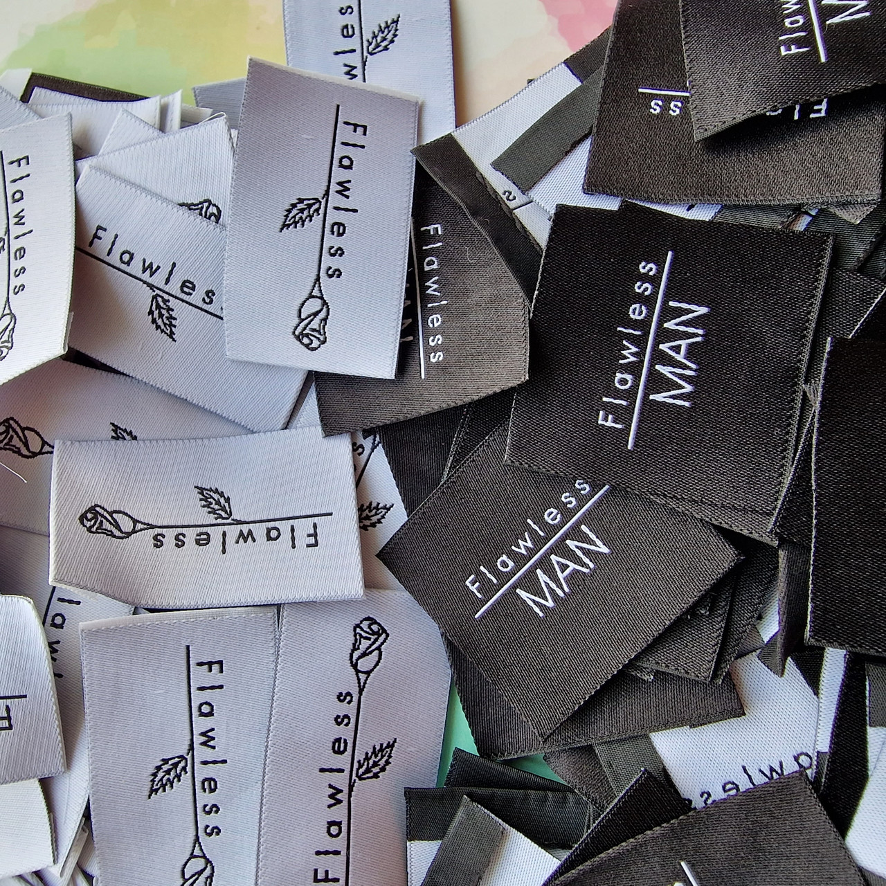 Заказать жаккардовые бирки, тканные бирки, текстильные бирки, бирки ...