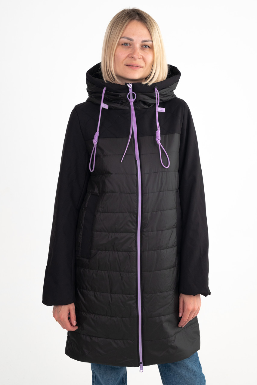 Жіноча куртка TOWMY 6727 black purple, фото 1