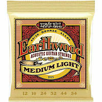 Струни Для Акустичної Гітари Ernie Ball 2003 Earthwood Acoustic 80/20 Bronze Medium Light 12/54