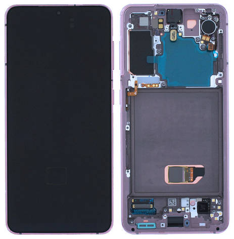 Дисплей Samsung Galaxy S21 G991 с тачскрином и рамкой, оригинал 100% Service Pack, Violet, фото 2