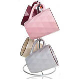 Набір 4 кухлі "Грані" 350 мл на металевій стійці, фото 2