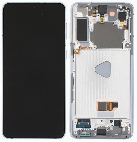 Дисплей Samsung Galaxy S21 Plus G996 с тачскрином и рамкой, оригинал 100% Service Pack, Silver, фото 2