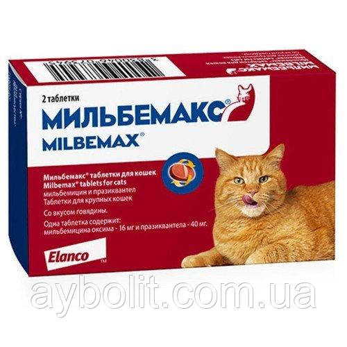 Таблетки Elanco Milbemax против глистов для кошек (ціна за таблетку)