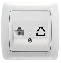 Viko Carmen розетка телефонна RJ-11 біла