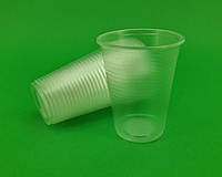 Стакан одноразовий пластиковий 200 мл (100 шт) стаканчики прозорий пластик для кулера, напоїв