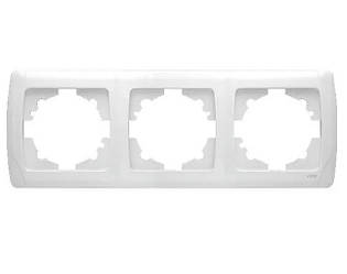 Viko Carmen рамка потрійна горизонтальна біла