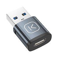 Адаптер для зарядки и передачи данных KUULAA USB 3.0 to Type-C Space Gray (KL-HUB02)