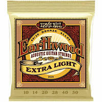 Струни Для Акустичної Гітари Ernie Ball 2006 Earthwood Acoustic 80/20 Bronze Extra Light 10/50
