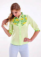 Натуральная блузка с вышивкой вышиванка "Маковая грациозность" для женщин и девочек-подростков