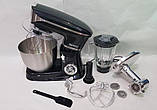 Потужний кухонний комбайн м'ясорубка Rainberg RB-8080 металевий 3 в 1, Комбайн тестоміс 2200 Вт, фото 6