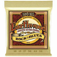 Струни Для Акустичної Гітари Ernie Ball 2008 Earthwood Acoustic 80/20 Bronze Rock And Blues 10/52