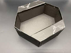 Коробки для квітів з ніжкою. Колір "чорний мармур". 22х9м / Коробки для квітів з ніжкою. Колір "чорний мармур". 22х9м