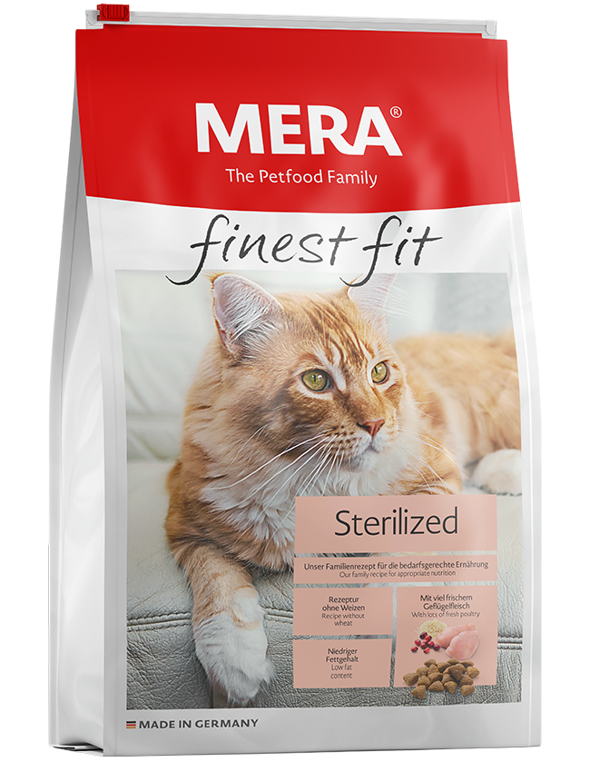 Повнораціонний сухий корм для стерилізованих кішок MERA Finest Fit Sterilised 10 кг